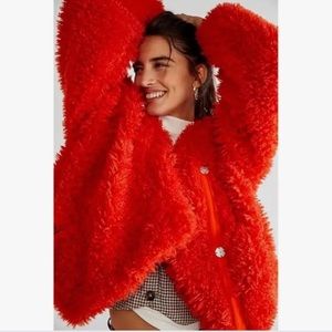 Free People Fuzzy jacket Sz. XL